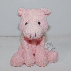 Russ Berrie Luv Pets Pink Perky Pig Plush Stuffed Bean Bag 5" Chamois Feel 21103